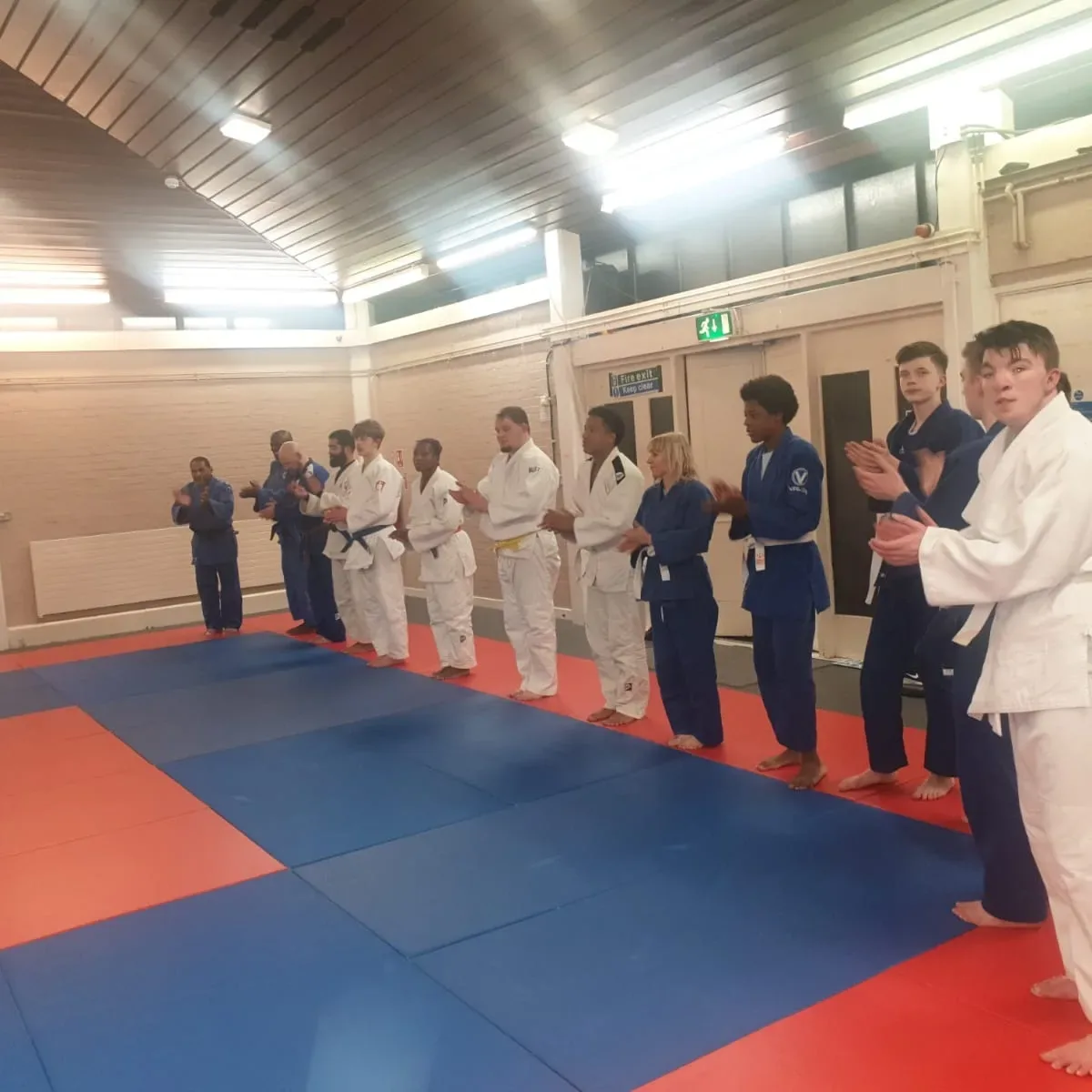 Children's class lined up